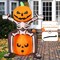 GOOSH Halloween Inflatable 5FT Skull Skeleton Pumpkin Head with Built-in LEDs